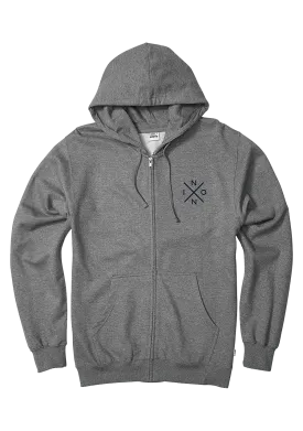 Spot Full Zip Hoodie - Dark Heather Gray